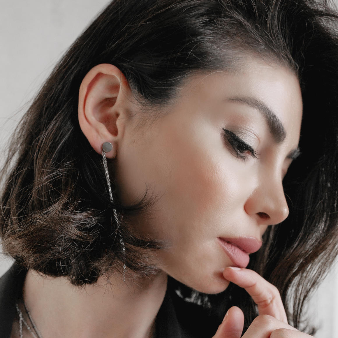 Circle of Life Drop Chain Earrings