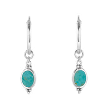 Load image into Gallery viewer, Moon Song Turquoise Sleeper Earrings
