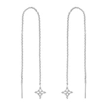 Load image into Gallery viewer, Dainty Moroccan Star Threader Earrings
