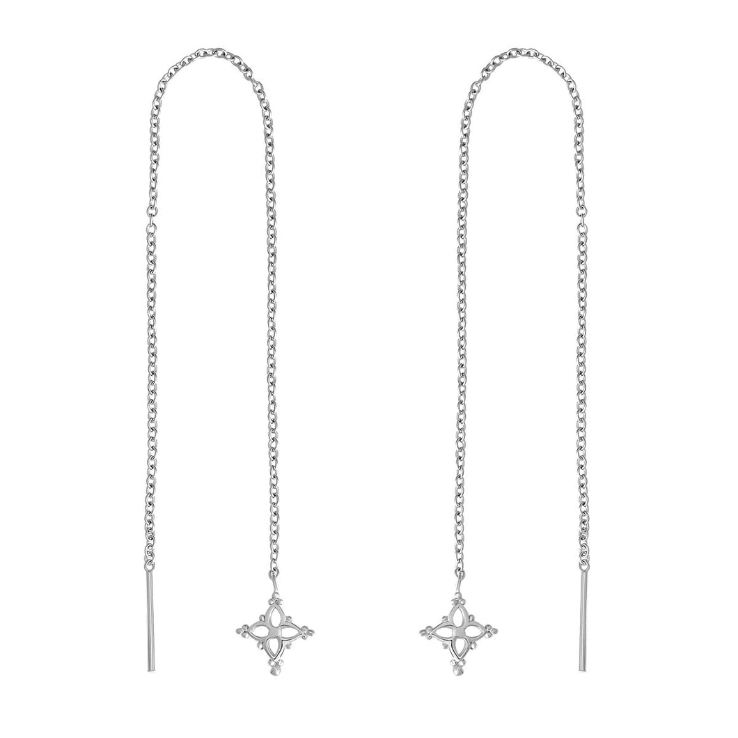 Dainty Moroccan Star Threader Earrings