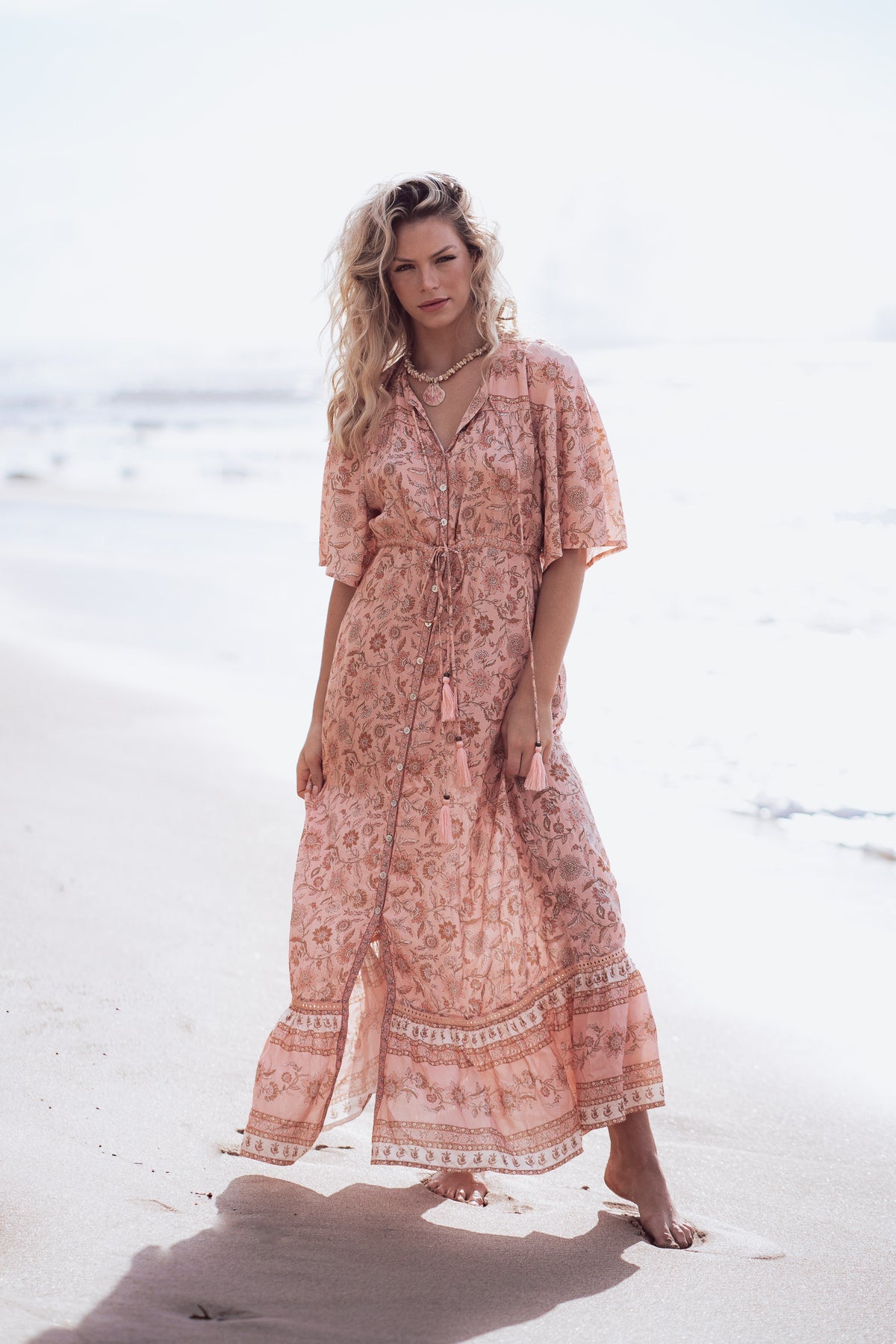Temple Flutter Sleeve Dress - Adrift