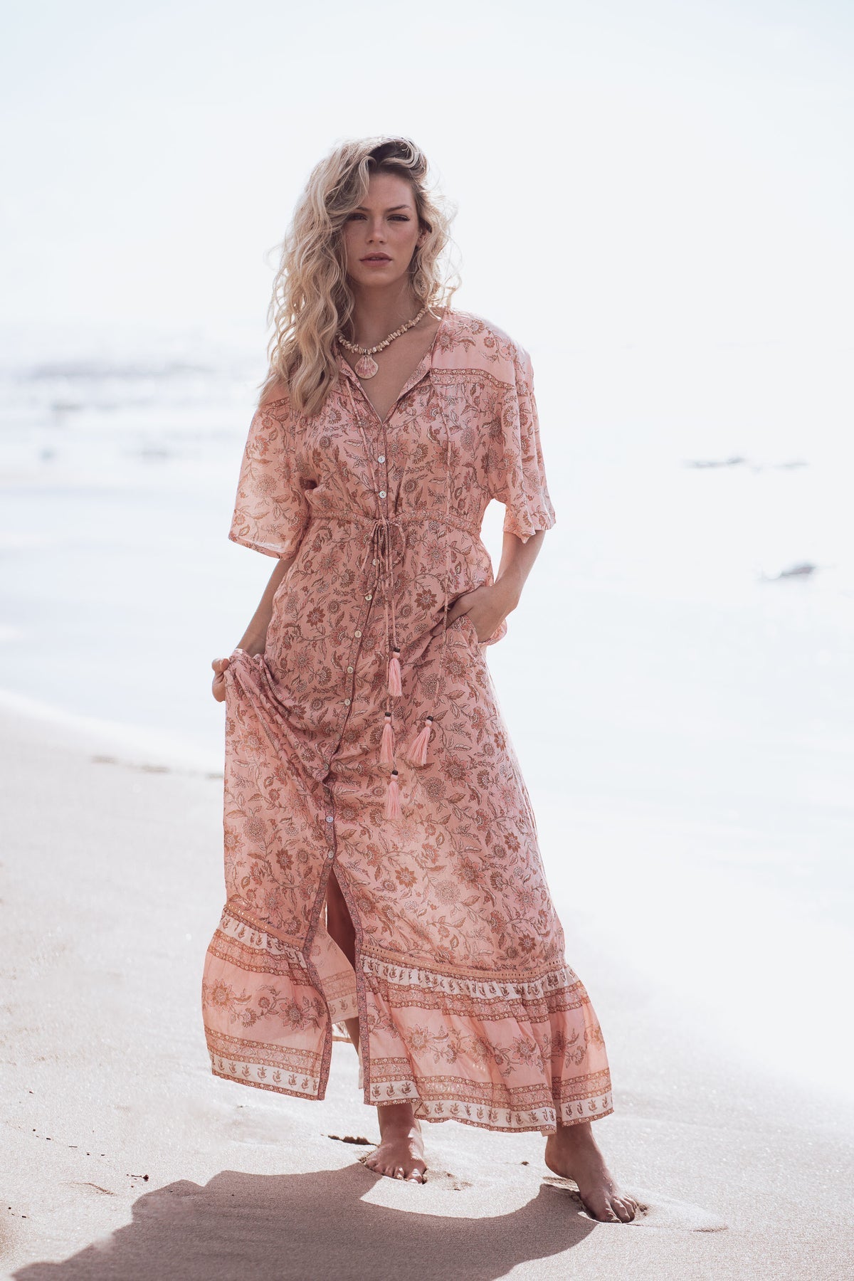 Temple Flutter Sleeve Dress - Adrift