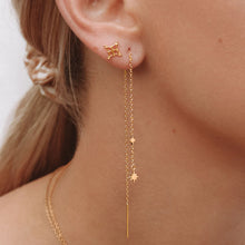 Load image into Gallery viewer, Fine Gold Ingot Celestial Threader Earrings
