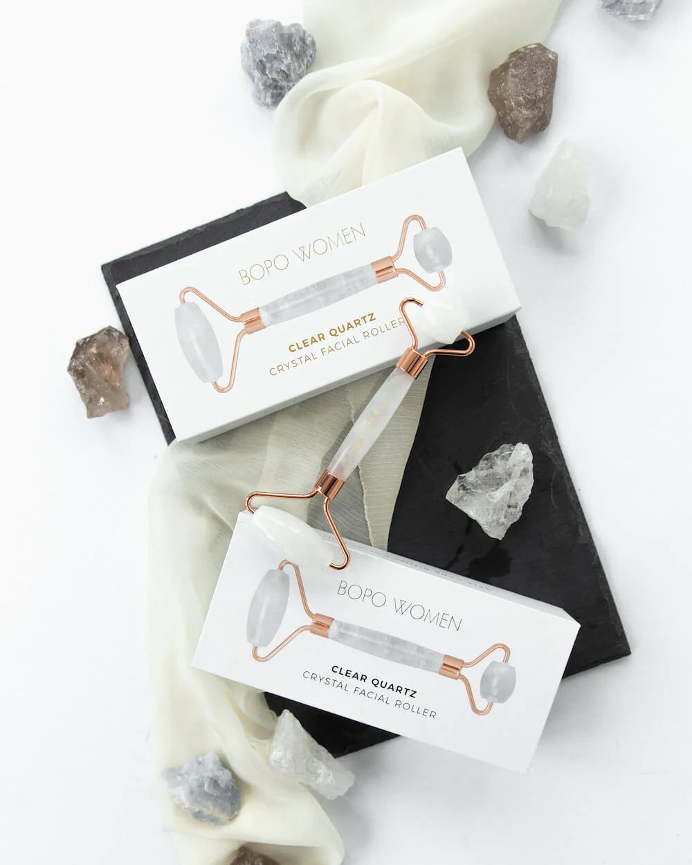 Clear Quartz Facial Roller Bopo Women