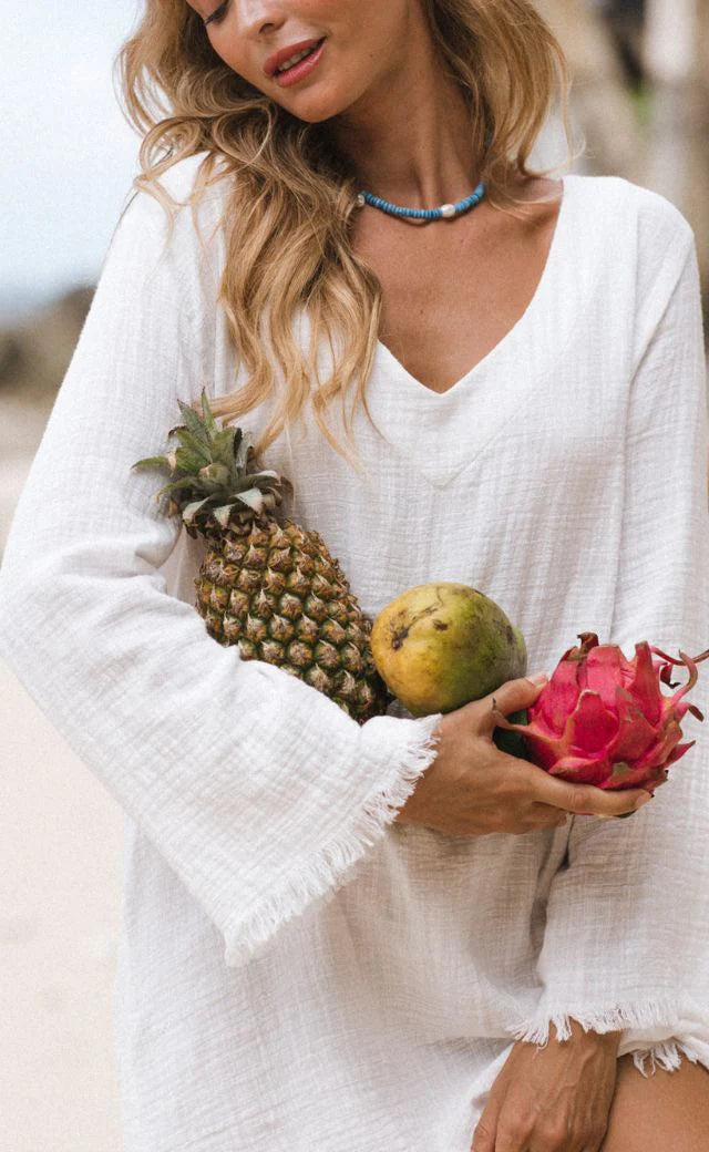 Isla Cotton Mini Dress Milk