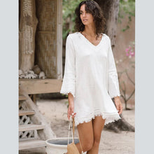 Load image into Gallery viewer, Isla Cotton Mini Dress Milk

