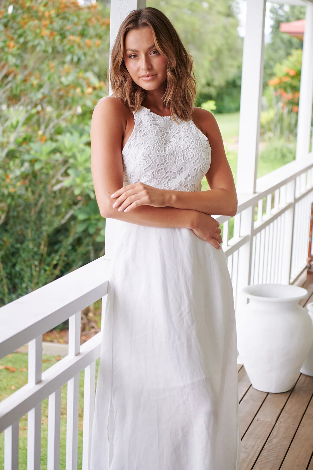 Nyra Maxi Dress White Wildflower