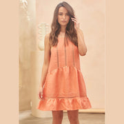 Lux Coral Mini Dress