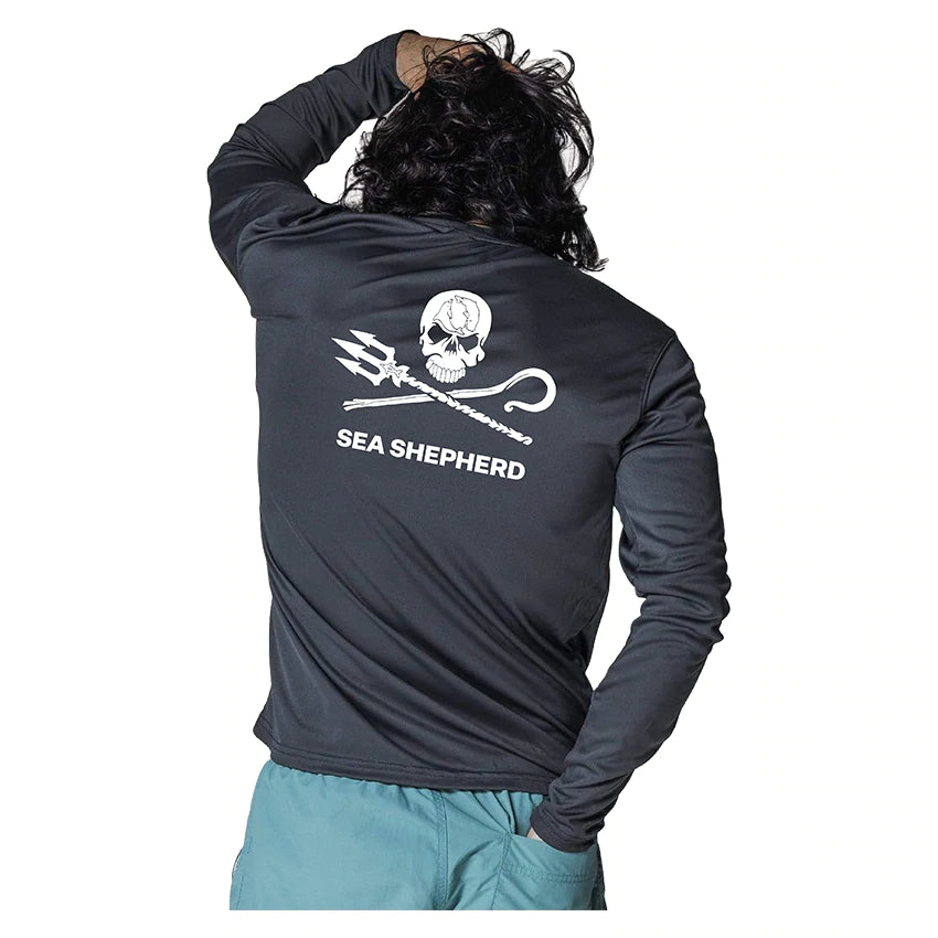 Jolly Roger UPF 50+ Recycled Repreve Unisex Rashie Long Sleeve Tee - Carbon