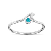 Dainty Ripple Turquoise Ring - Desert to Ocean