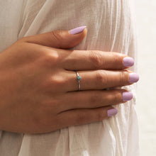 Load image into Gallery viewer, Dainty Beaded Turquoise Flower Ring
