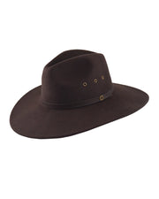 Wide Brim Ratatat 100% Wool Felt Hat Chocolate