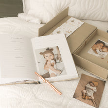 Load image into Gallery viewer, Bebe` Baby Book With Keepsake Box &amp; Pen
