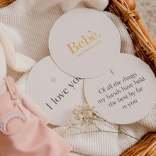 Load image into Gallery viewer, Bebe` Baby Milestone Cards
