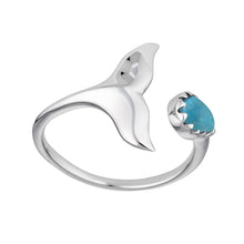 Load image into Gallery viewer, Whale Tail Turquoise Ring
