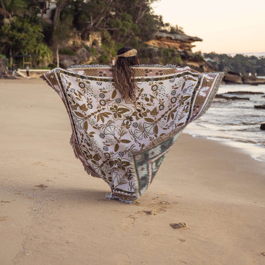 'Eleanor Rigby' Woven Picnic Rug/Throw