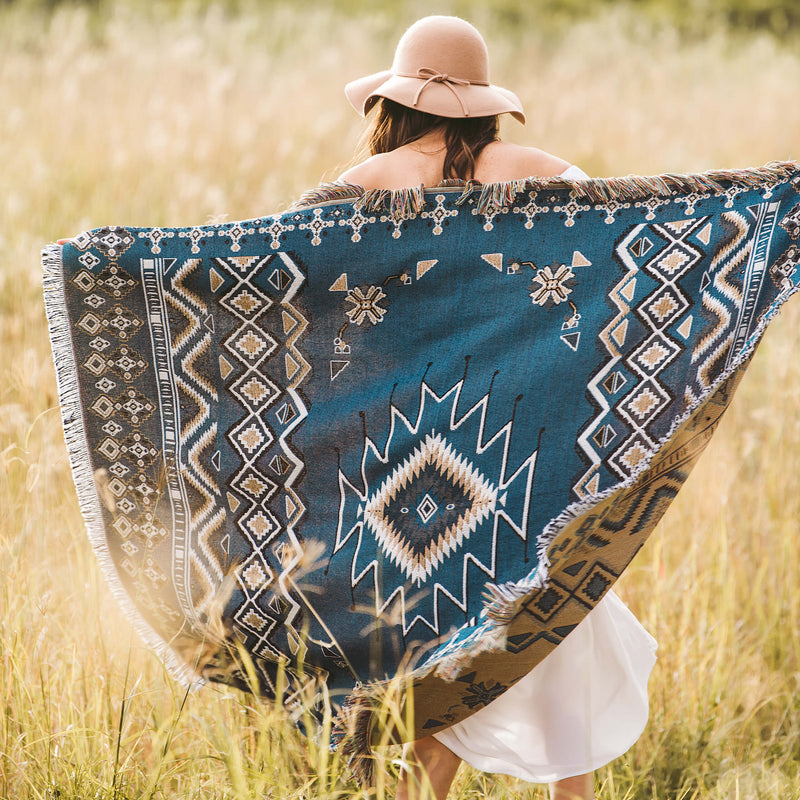 'Let It Be' Woven Picnic Rug/Throw