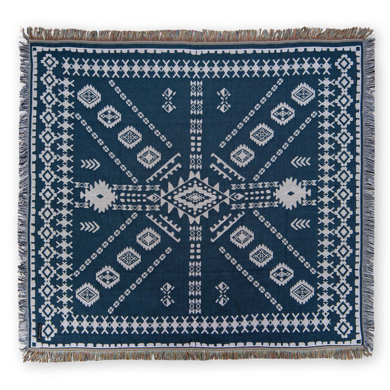 'Blue Moon' Woven Picnic Rug/Throw