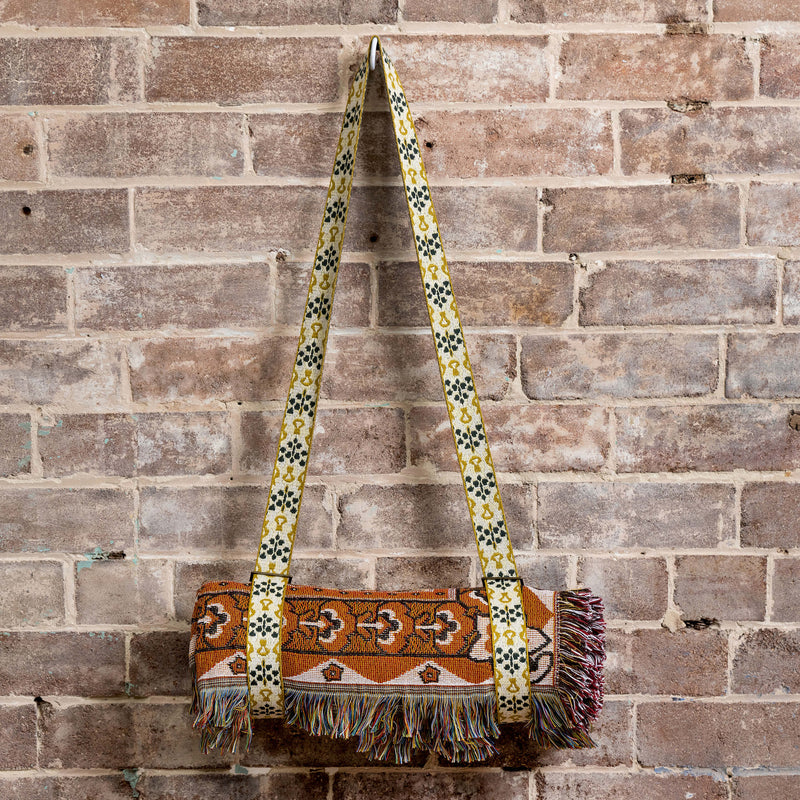 Cotton Carry Strap Blanket, Rug, Towel, Yoga Mat