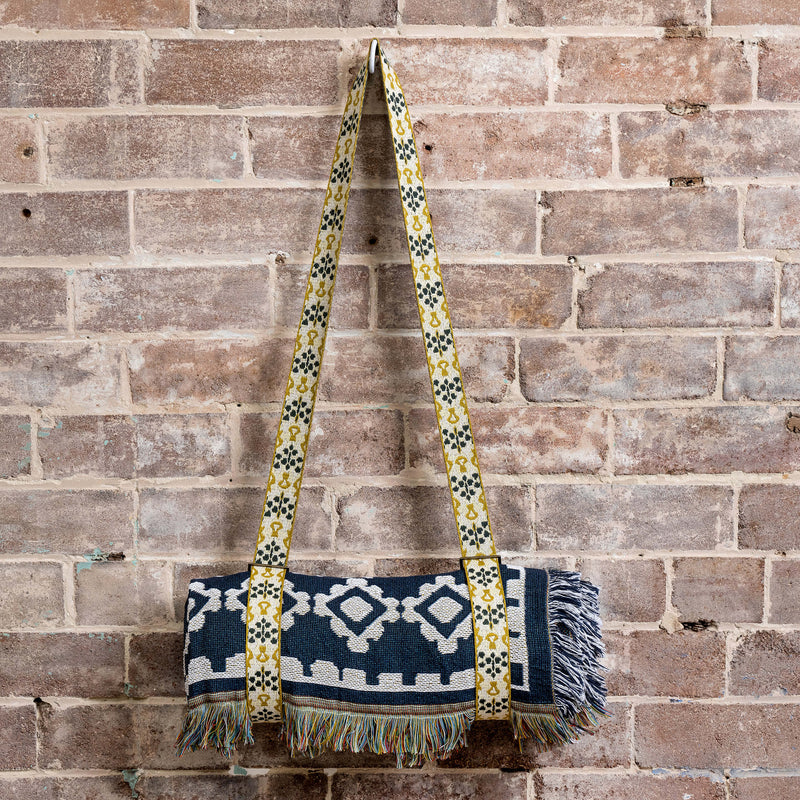 Cotton Carry Strap Blanket, Rug, Towel, Yoga Mat