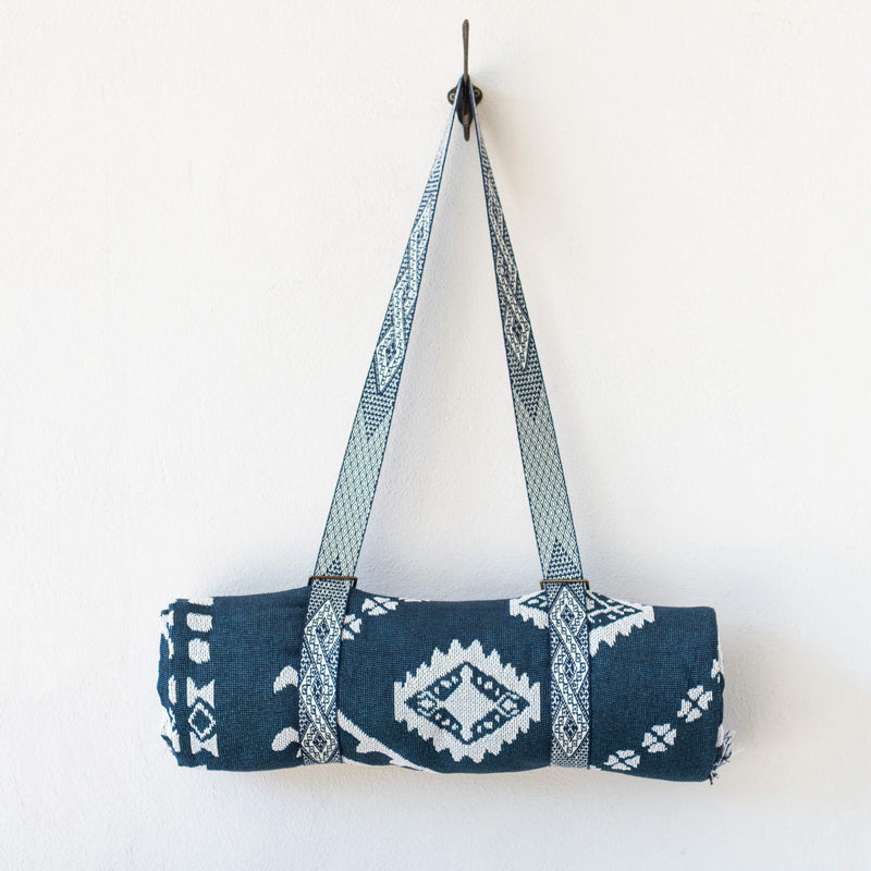 'Blue Moon' Woven Picnic Rug/Throw