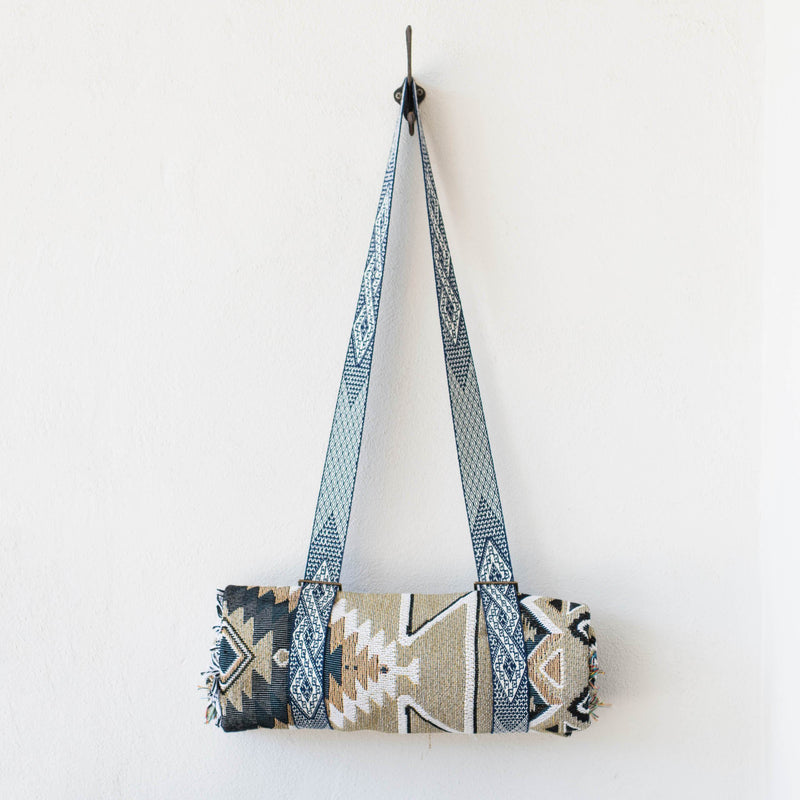 Cotton Carry Strap Blanket, Rug, Towel, Yoga Mat