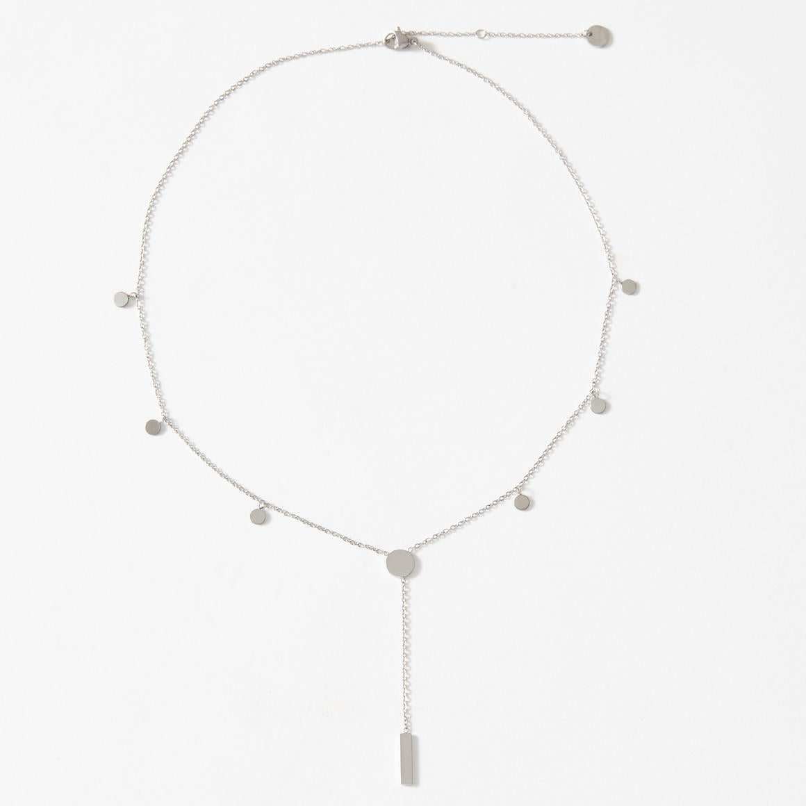 Dainty Bar Necklace With Discs - Desert to Ocean