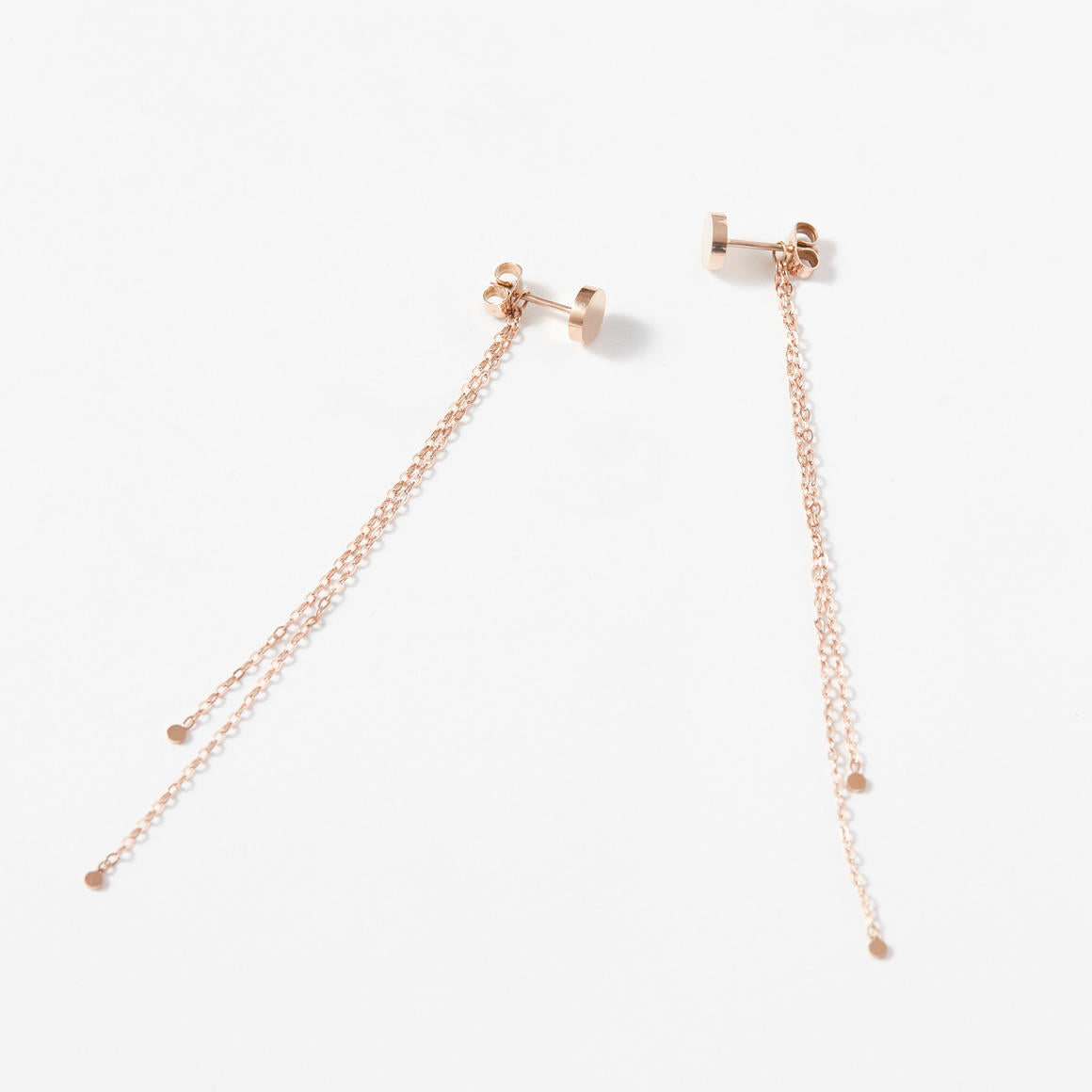 Circle of Life Drop Chain Earrings