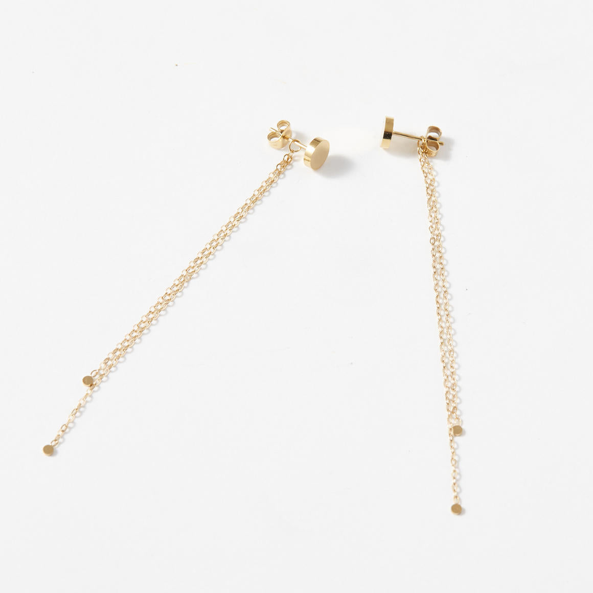 Circle of Life Drop Chain Earrings