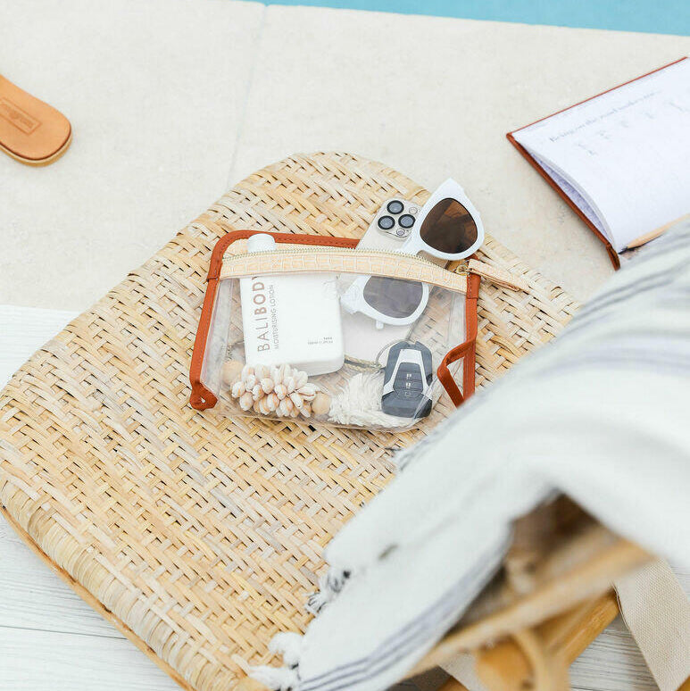 Clarity Pouch Vegan Leather & TPU