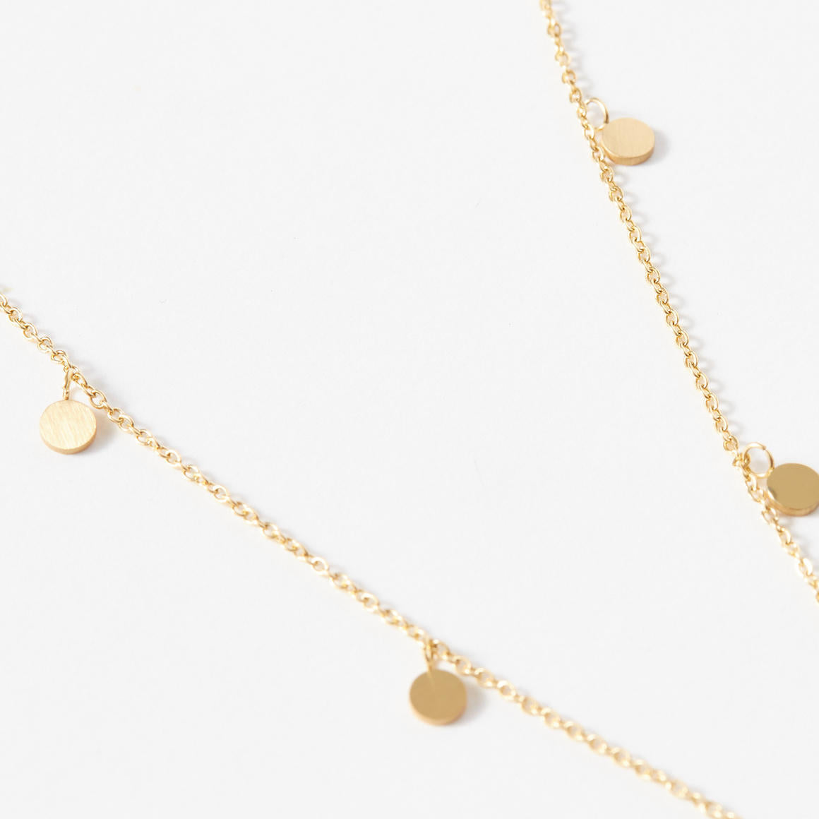 Dainty Bar Necklace With Discs - Desert to Ocean