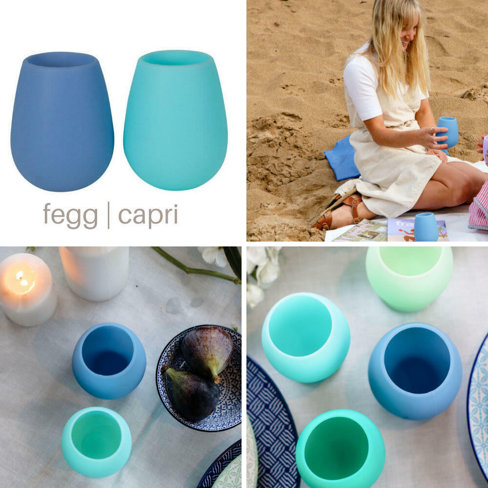 Fegg Unbreakable Silicone Tumblers Set 2 - Desert to Ocean