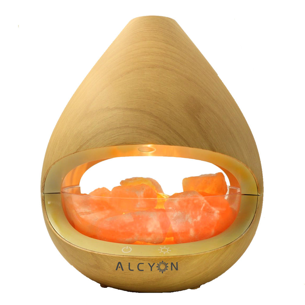 Kiyoshi Ultrasonic Salt Lamp Diffuser Light Oak