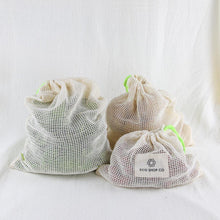 Load image into Gallery viewer, Reusable Organic Cotton Mesh Produce Bags

