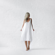 Nanami Midi dress White 100% Linen