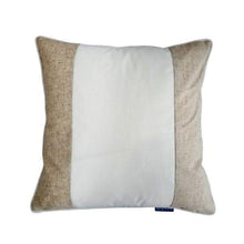 Load image into Gallery viewer, Eastwood White &amp; Jute Panel Cushion 50cm x 50cm
