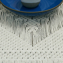 Load image into Gallery viewer, Boho Macramé Table Runner w Cotton Pouch
