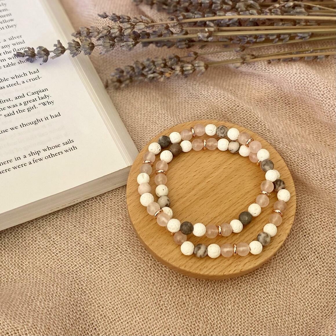 Pink Zebra Aroma Bracelet - Desert to Ocean