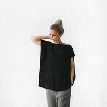 Load image into Gallery viewer, Top Black 100% Linen
