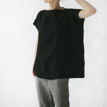 Load image into Gallery viewer, Top Black 100% Linen
