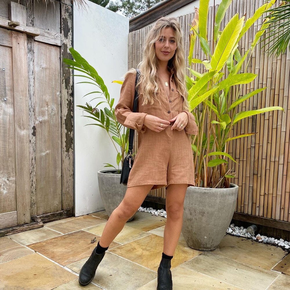 Sasha Romper Cinnamon