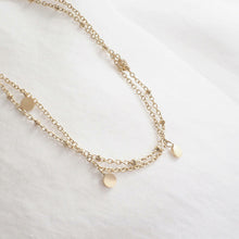 Load image into Gallery viewer, Dainty Double Chain Anklet Disc Charms
