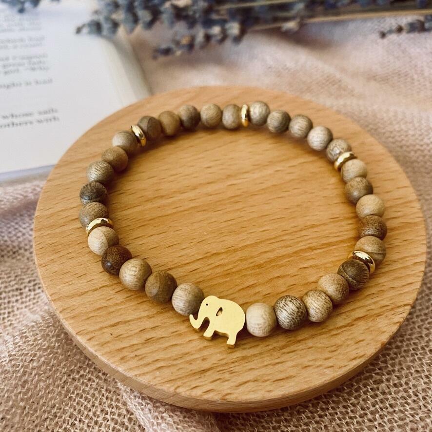 Gold Elephant Aroma Bracelet - Desert to Ocean